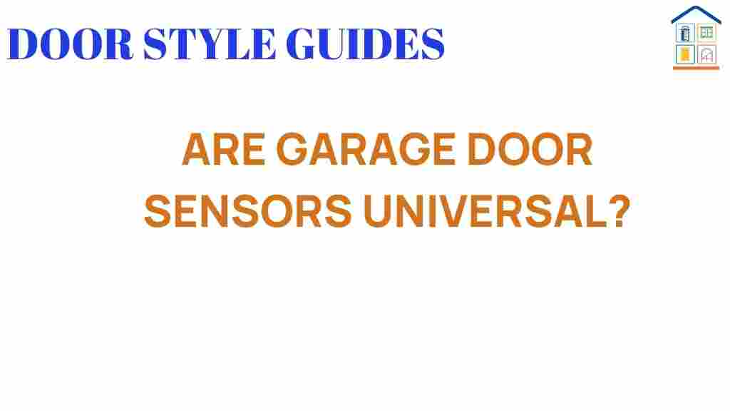 are-garage-door-sensors-universal