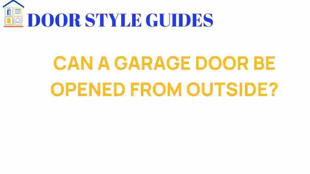 can-a-garage-door-be-opened-from-outside