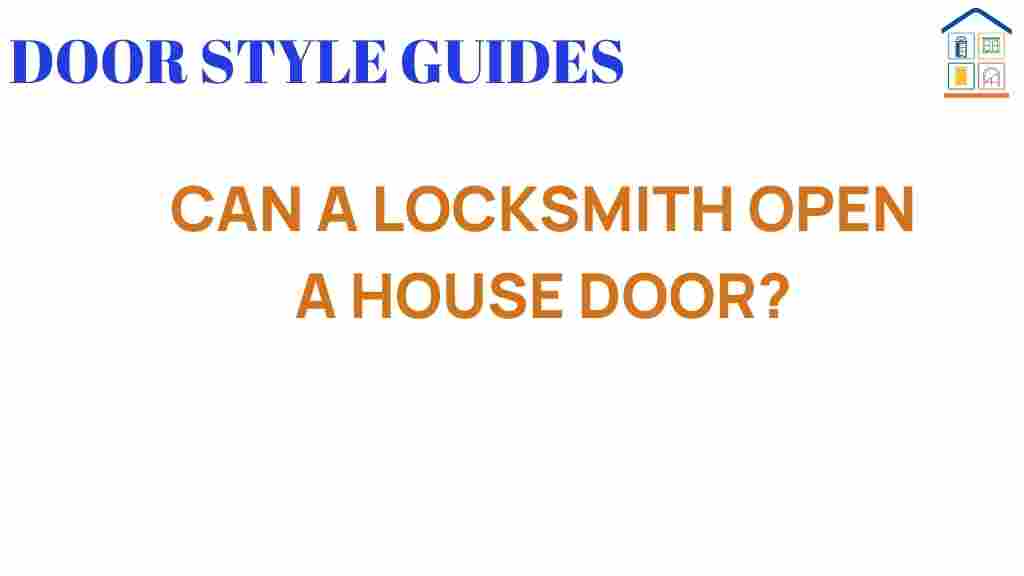 can-a-locksmith-open-a-house-door