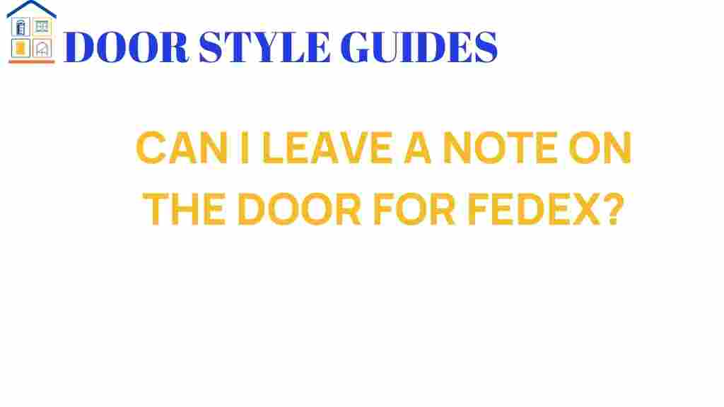 can-i-leave-a-note-on-the-door-for-fedex