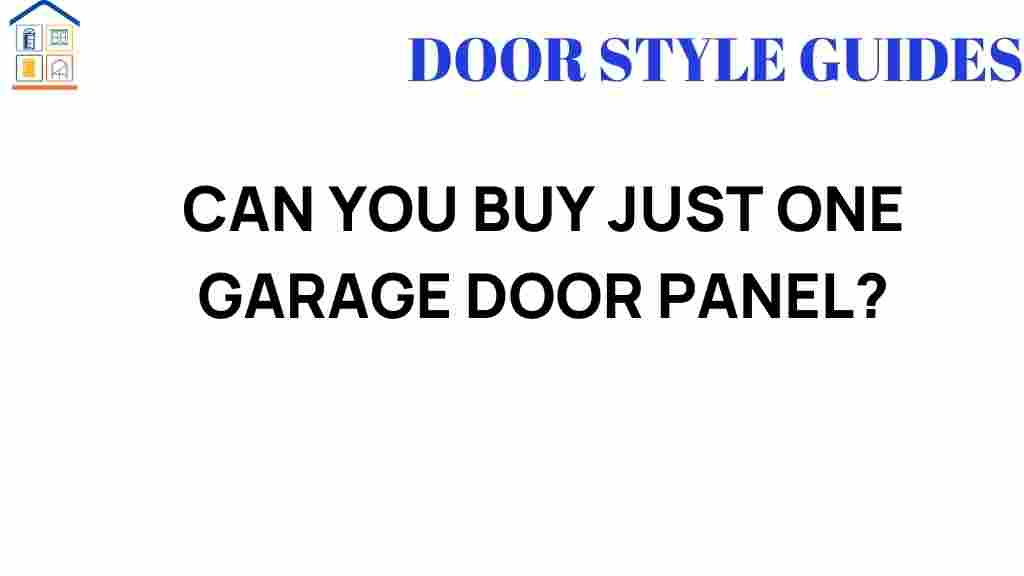can-you-buy-just-one-garage-door-panel