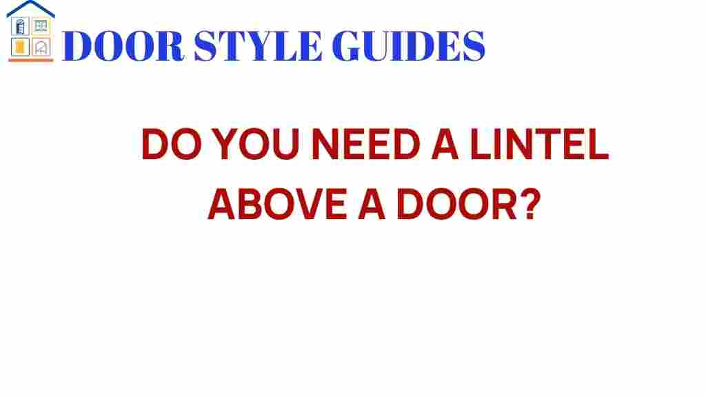 do-you-need-a-lintel-above-a-door