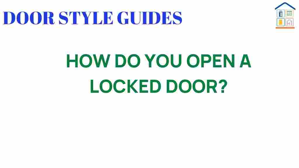 open-a-locked-door