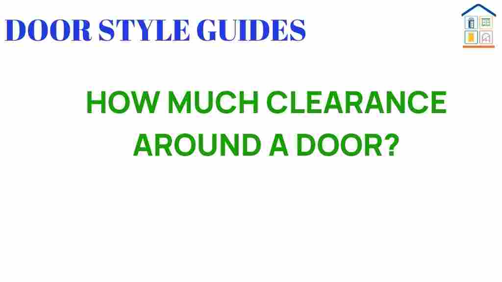 how-much-clearance-around-a-door