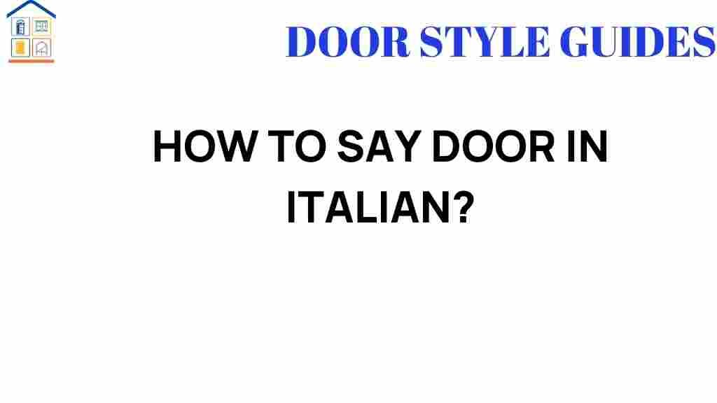 how-to-say-door-in-italian