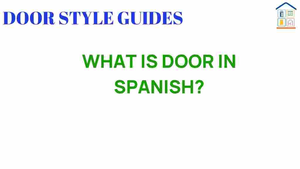what-is-door-in-spanish