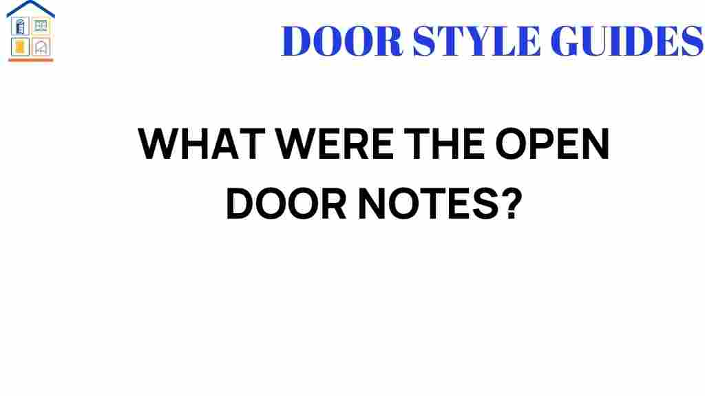 open-door-notes-history