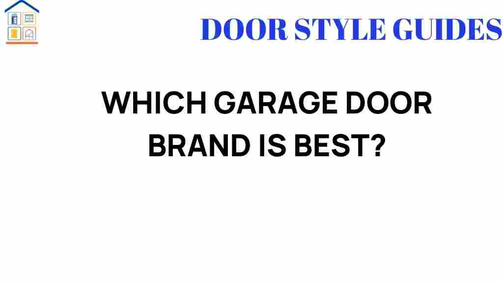 best-garage-door-brand