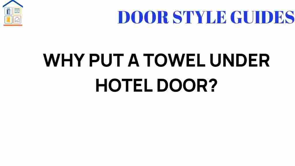 why-put-a-towel-under-hotel-door